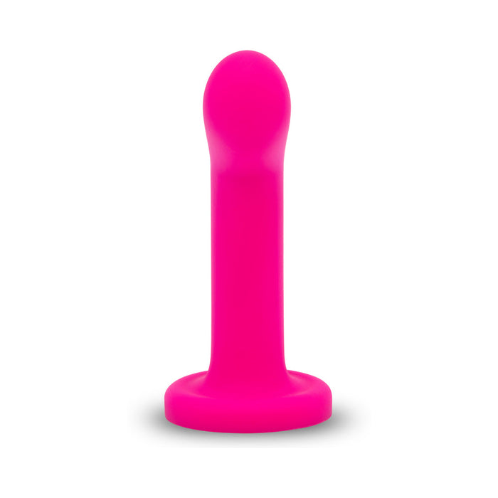 Together Pop 5 in. Silicone Dildo and Harness Set Pink