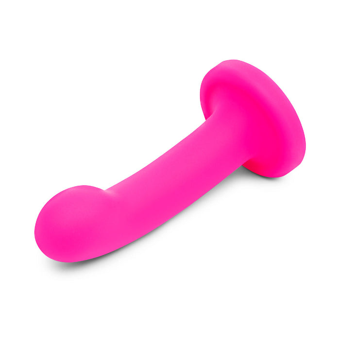 Together Pop 5 in. Silicone Dildo and Harness Set Pink