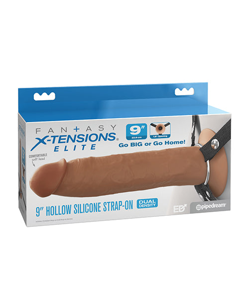 Fantasy X-Tensions Elite 9 Silicone Hallow Strap-On Dual Density - Brown