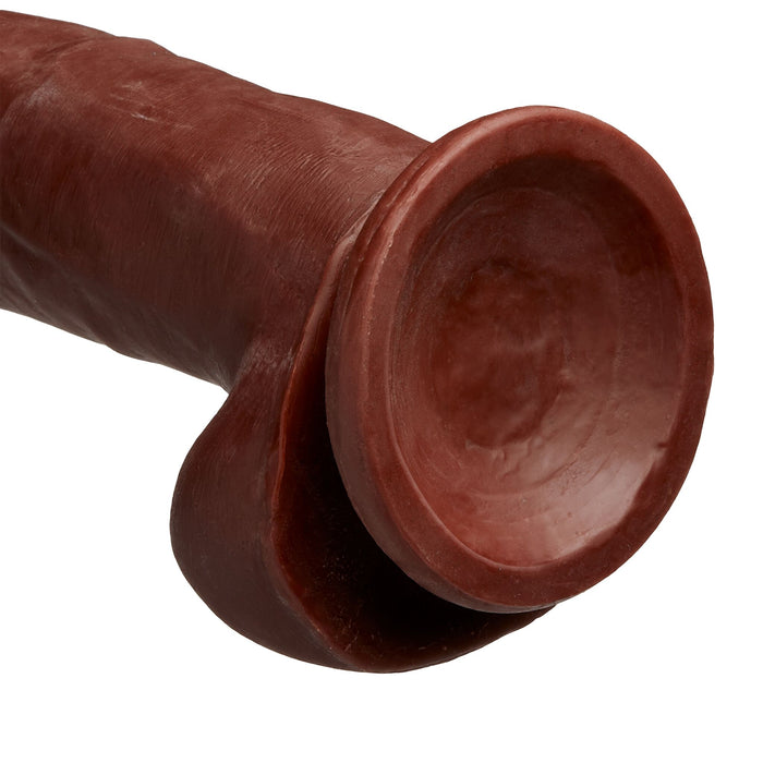 Cloud 9 Dual Density Real Touch Dildo with Balls 8 inches Brown