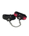 Heat Tease Flower Cuffs - Black/Pink