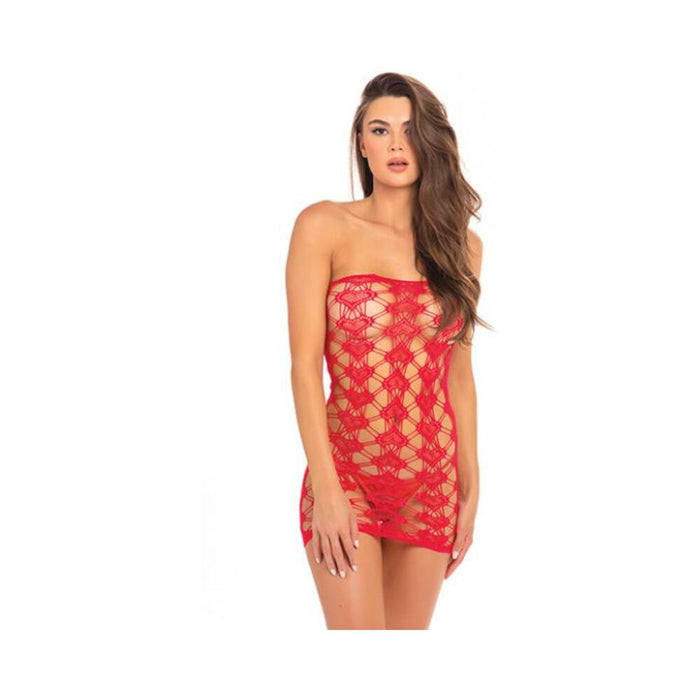 Rene Rofe Queen Of Hearts Tube Dress Red O/S