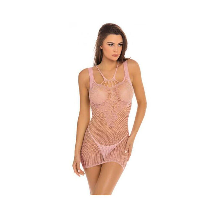 Absolutist Lace And Net Dress Rose OS | SexToy.com