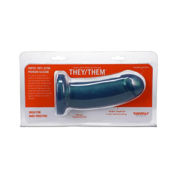 Tantus They/them 5.5 In. Dildo Soft Malachite