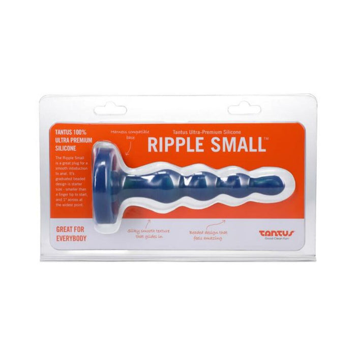 Tantus Ripple Small 8 In. Anal Beads Dildo Firm Malachite