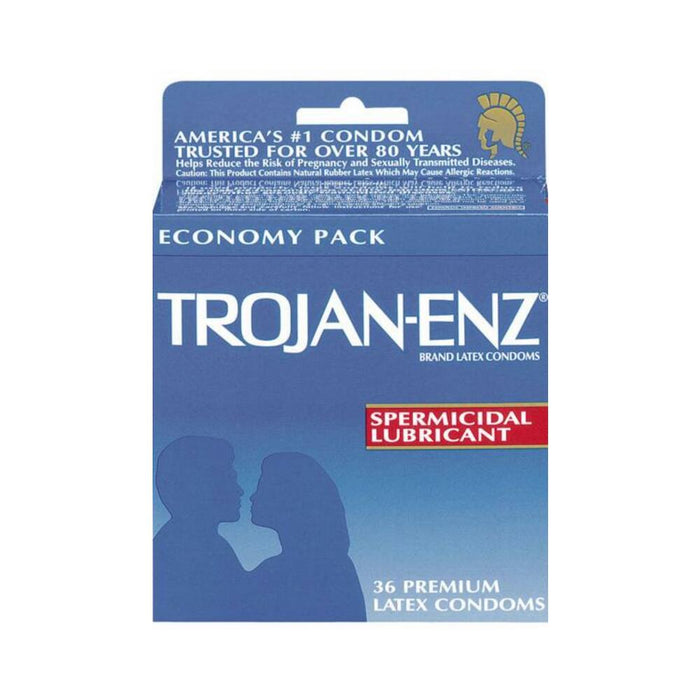 Trojan Condom Enz With Spermicidal Lubricant 36 Pack