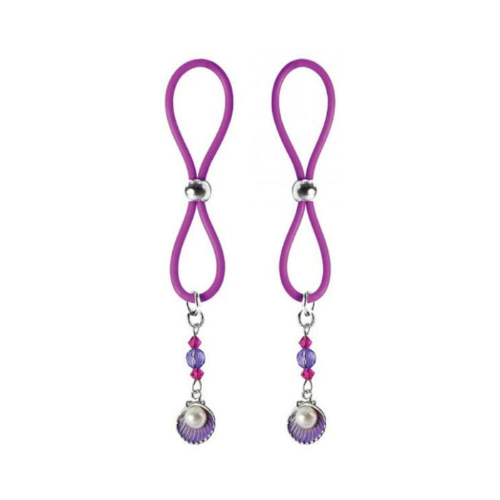 Bijoux De Nip Nipple Halos Clam Charm Purple Body Jewelry