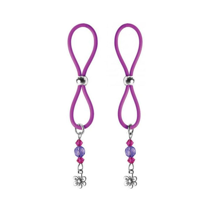 Bijoux De Nip Nipple Halos Flower Charm Purple