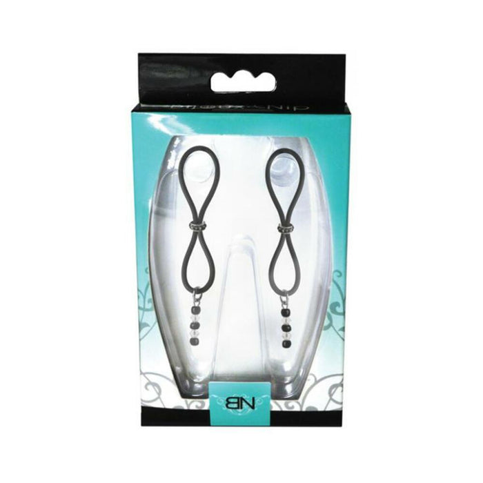 Bijoux De Nip Nipple Halos Black Gem Slider Black Clear