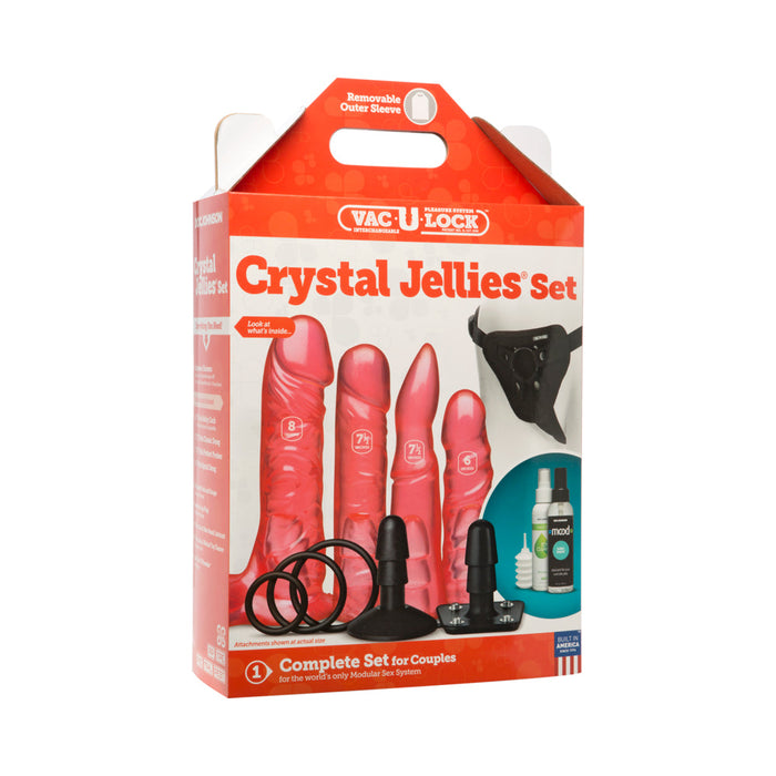 Vac-U-Lock Crystal Jellies Set - Pink | SexToy.com