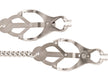 Endurance Butterfly Nipple Clamps With Link Chain - Silver | SexToy.com