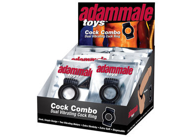 Adammale Toys Cock Combo Vibrating Ring Black | SexToy.com