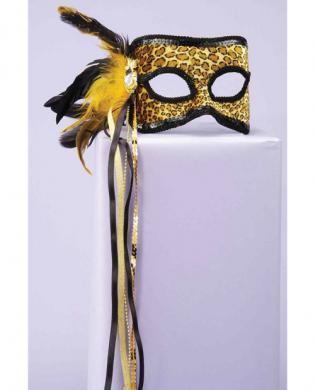 Venetian Mask Feathers, Beads Leopard | SexToy.com