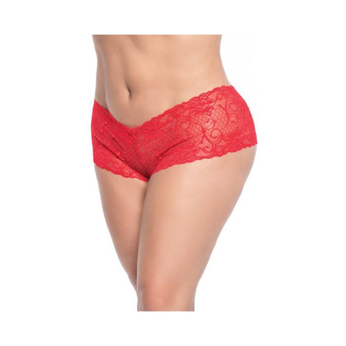 Lace Boyshort Red 1x/2x