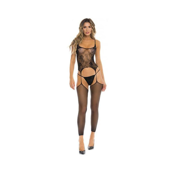 Rene Rofe On All Night Bodystocking W/g-string Black O/s