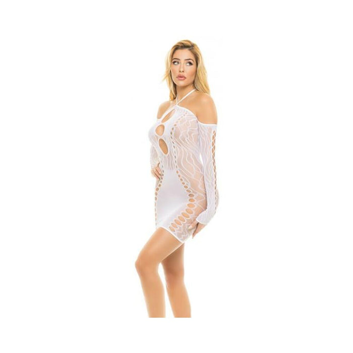 Pink Lipstick Animal Inside Dress White O/s
