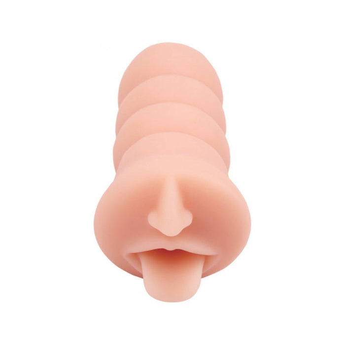 Skinsations Cum Guzzler Mouth & Tongue Stroker Beige | SexToy.com