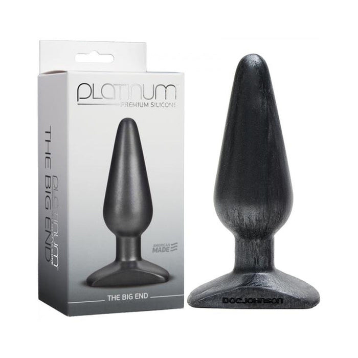 Platinum Premium Silicone The Big End Charcoal Plug | SexToy.com