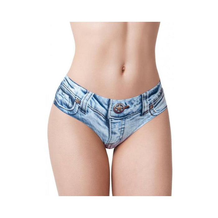 =mememe Denim Booty Jeans Light Printed Slip Md
