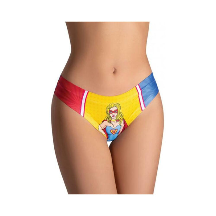 =mememe Comics Wonder Girl Printed Thong Sm