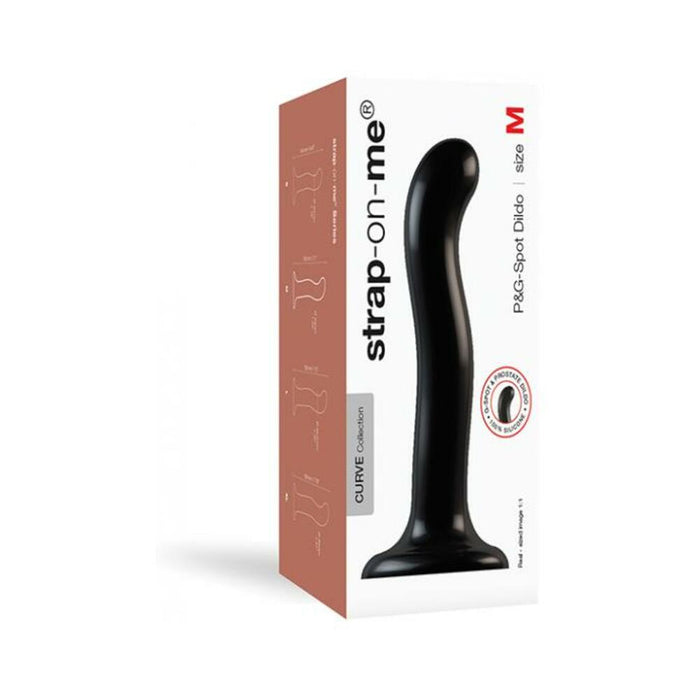 Strap On Me Silicone P&g Spot Dildo - Medium Black