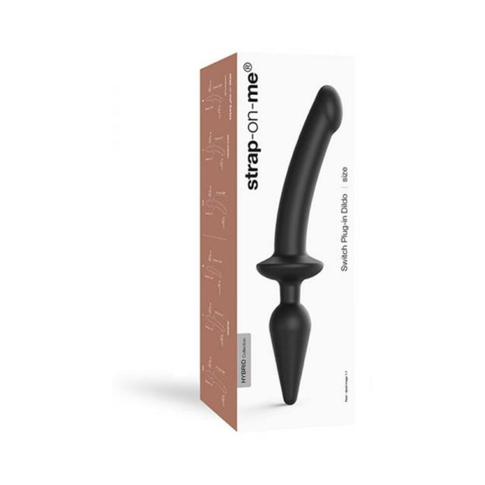 Strap-on-me Hybrid Collection Switch Plug-in Realistic Dildo Dual-ended Black S