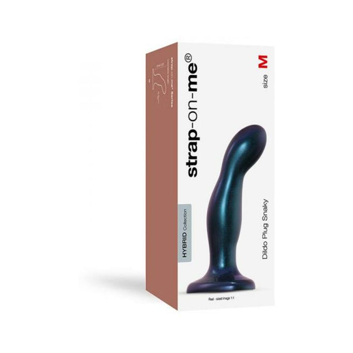 Strap-on-me Hybrid Collection Dildo Plug Snaky Metallic Blue M