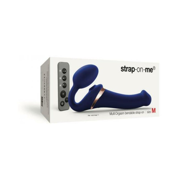 Strap-on-me Multi Orgasm Bendable Strap-on Medium Night Blue