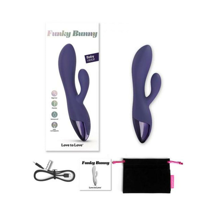 Love To Love Funky Bunny Baby Rabbit Vibrator Midnight Indigo