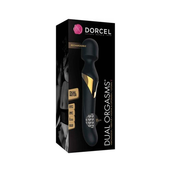 Dorcel Dual Orgasms Wand Vibrator - Black/gold