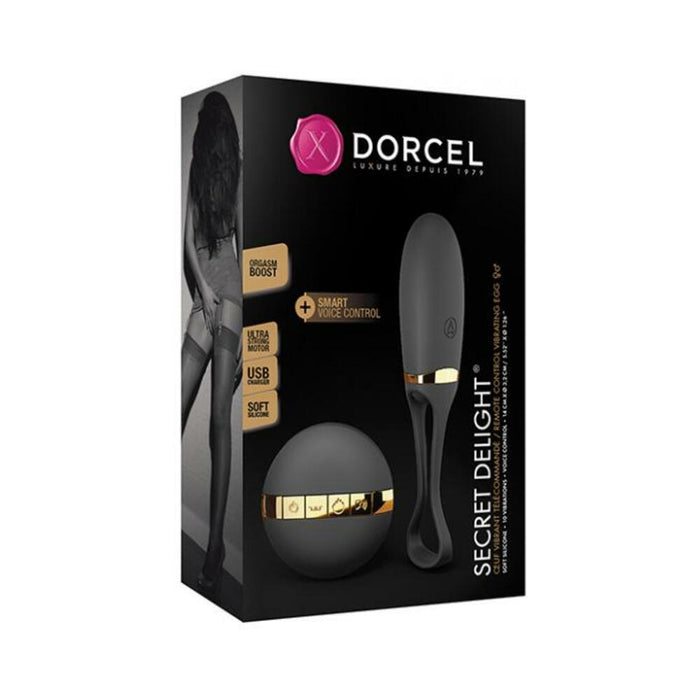 Dorcel Secret Delight Voice Control Egg Vibrator Black Gold