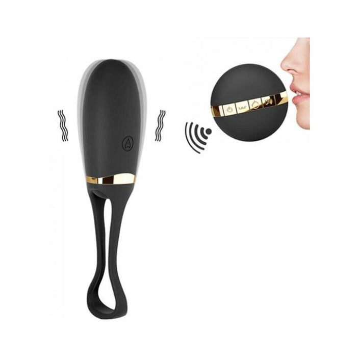 Dorcel Secret Delight Voice Control Egg Vibrator Black Gold