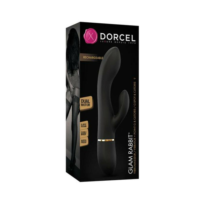Dorcel Glam Rabbit Vibrator - Black/gold