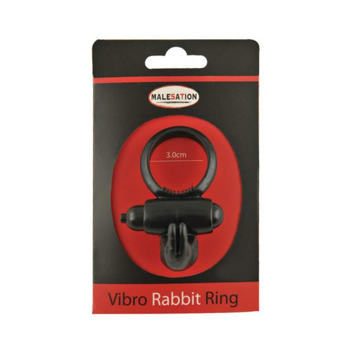Malesation Vibro Rabbit Ring Black