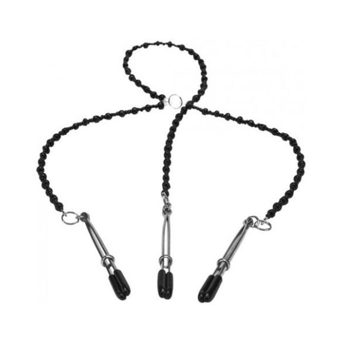Steamy Shades Y-Style Deluxe Beaded Nipple Clamps