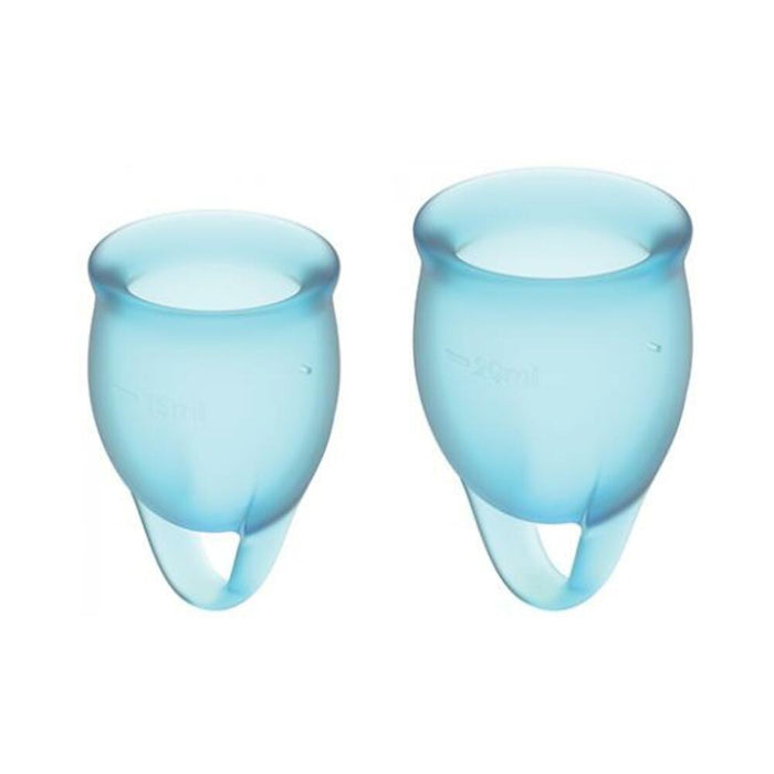 Satisfyer Feel Confident Menstrual Cup - Light Blue
