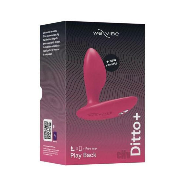 We-vibe Ditto+ Rechargeable Remote-controlled Silicone Vibrating Anal Plug Cosmic Pink