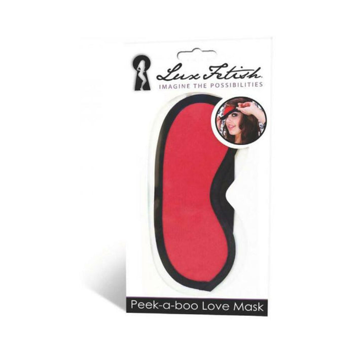 Lux Fetish Peek A Boo Love Mask Red