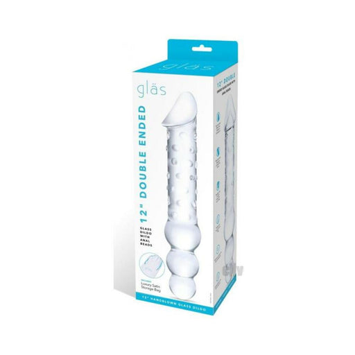 Glas Double-ended Glass Dildo With Anal Beads 12 In. | SexToy.com