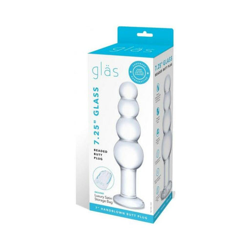 Glas Glass Beaded Butt Plug 7.25" | SexToy.com