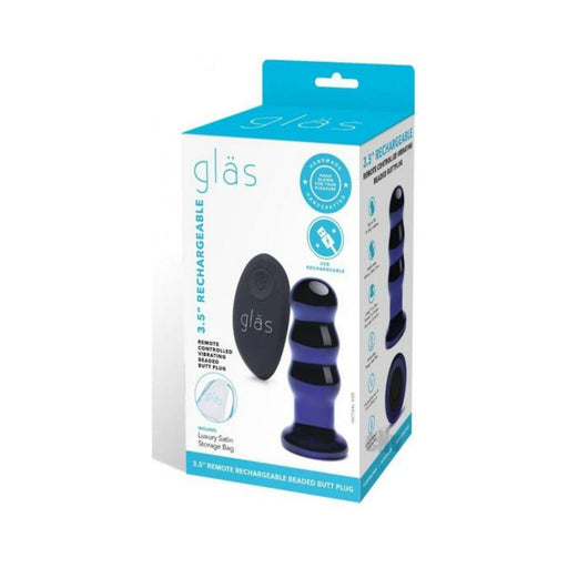 Recharge Remote Vibe Bead Plug 3.5 Blue | SexToy.com