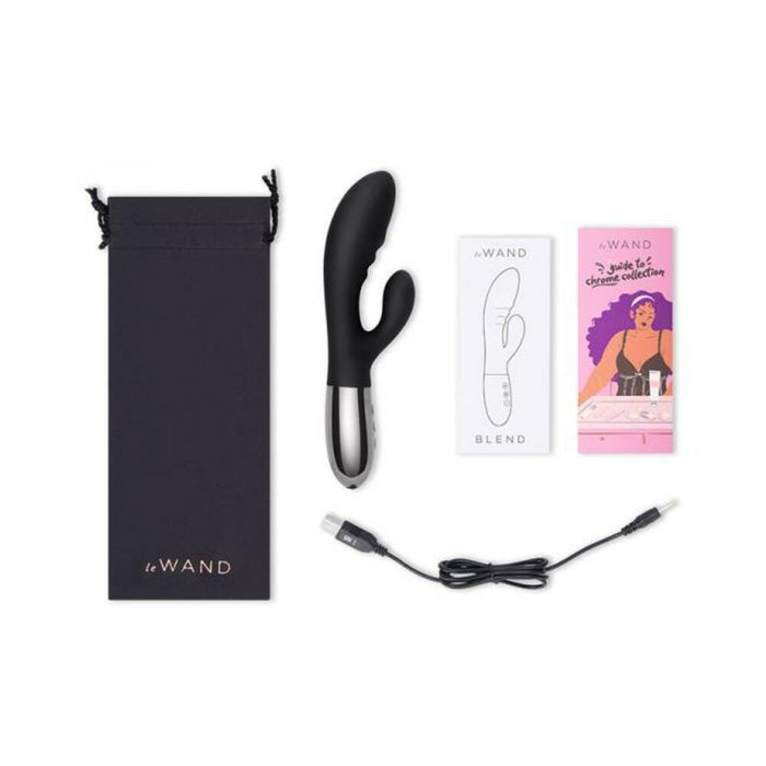 Le Wand Blend Double-motor Rabbit Rechargeable Vibrator Black | SexToy.com