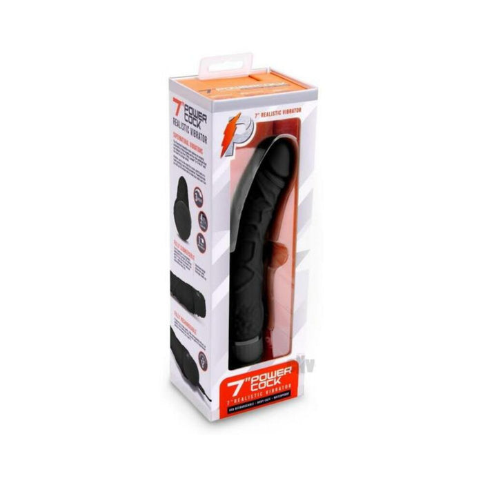 Pc Realistic Vibrator 7 Black | SexToy.com