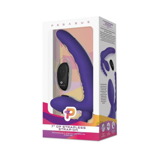 Remote Strapless Dp Strap On 7 Purple | SexToy.com