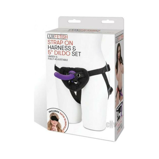 Lux Fetish Strap-on Harness 5 In. Dildo Set | SexToy.com