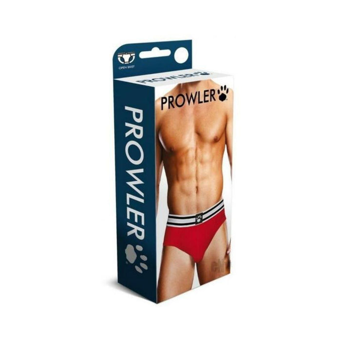 Prowler Red/white Open Brief Lg