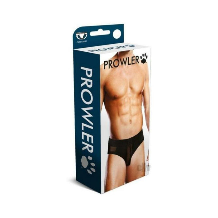 Prowler Black Mesh Open Brief Lg