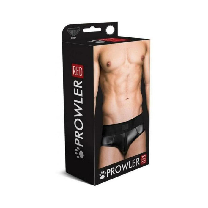 Prowler Red Wetlook Brief Blk Xl