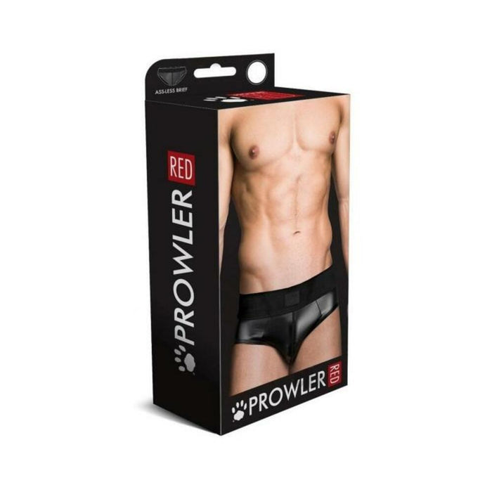 Prowler Red Wetlook Assless Brief Blk Sm