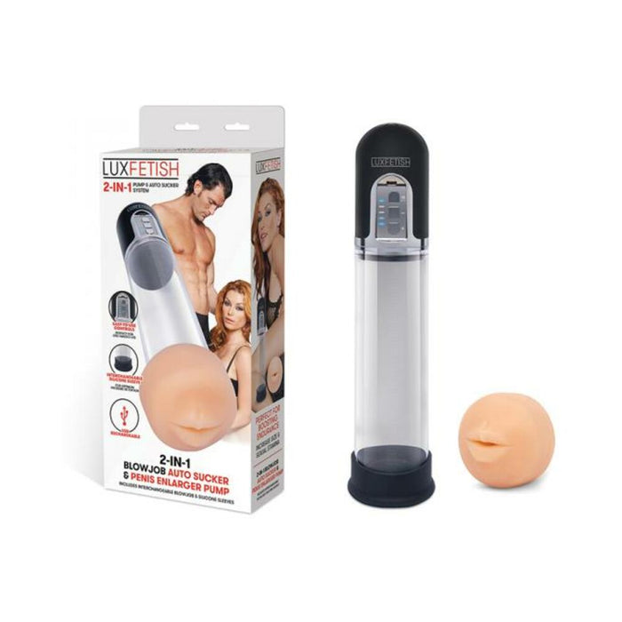 Lux Fetish 2-in-1 Blowjob Auto Sucker And Penis Enlarger Pump